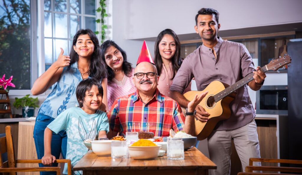 familia feliz vivendo plenamente com diabetes